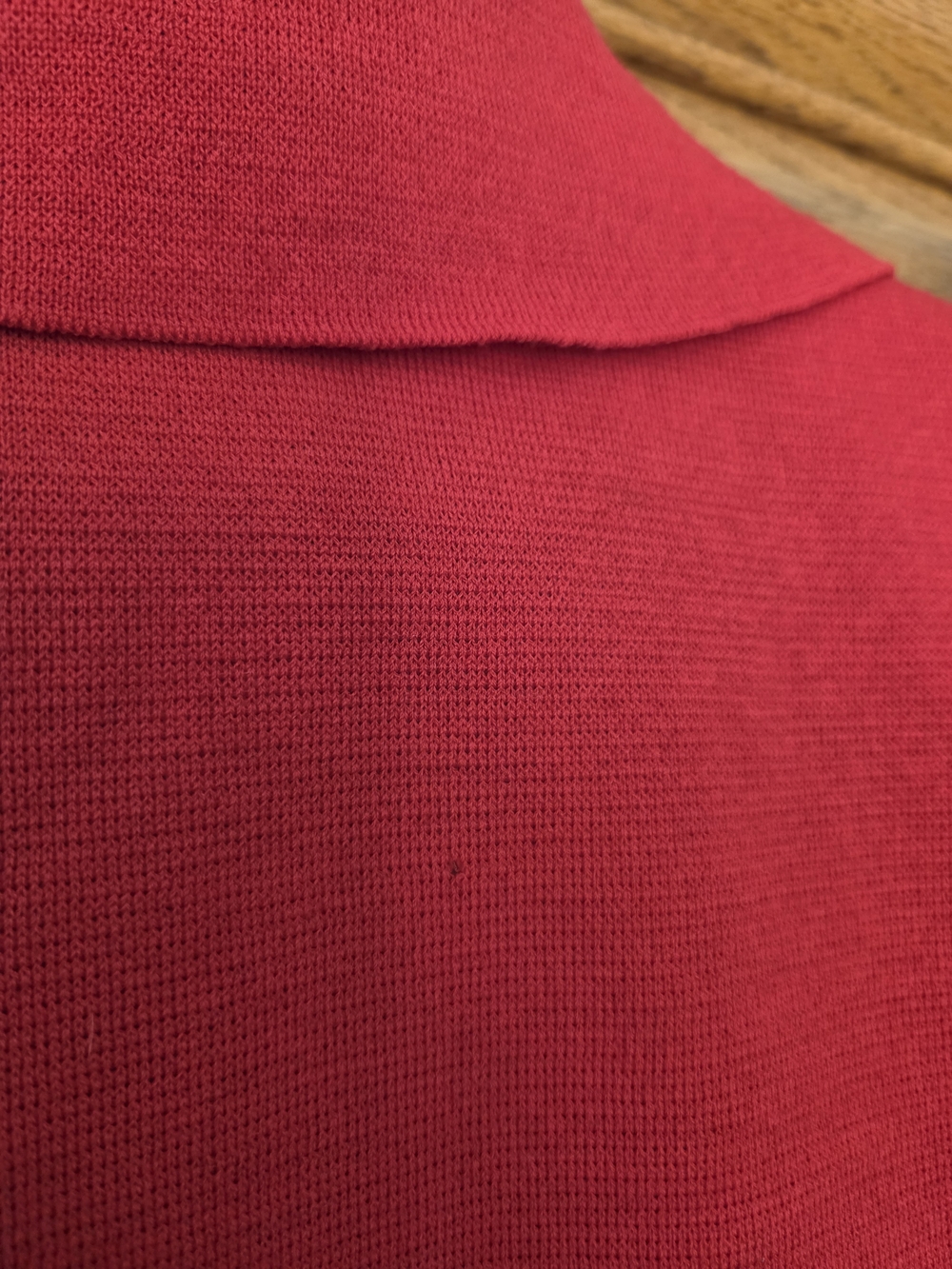 St. John Red Ruffle-Front Jacket - Picture 14 of 15
